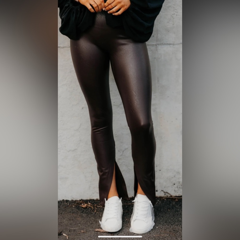 Black Faux Leather Leggings